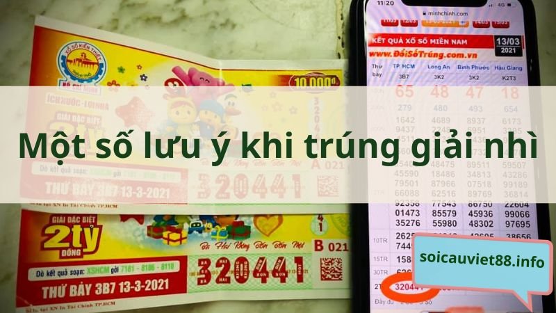 Một số lưu ý khi trúng giải nhì