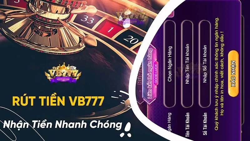 Hướng dẫn rút tiền tại VB777